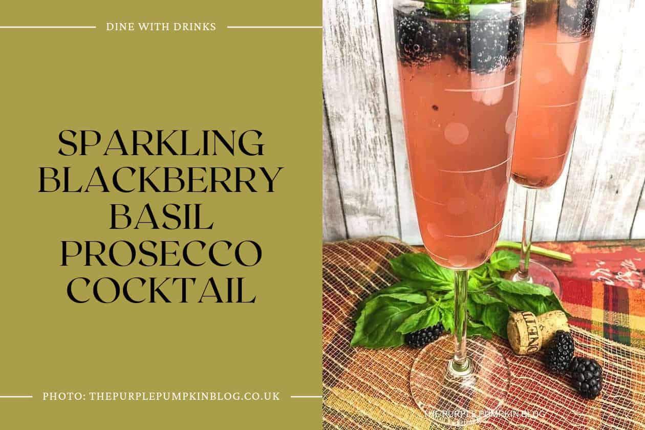 Sparkling Blackberry Basil Prosecco Cocktail