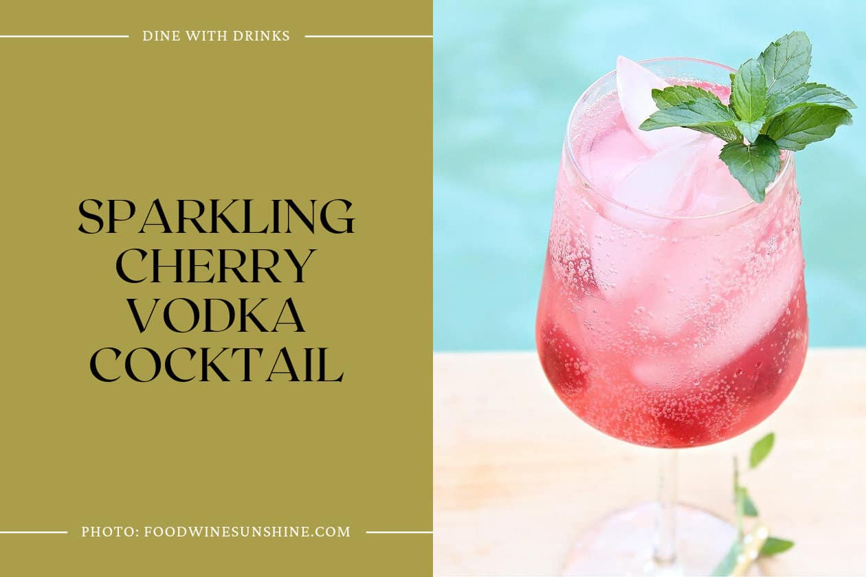 Sparkling Cherry Vodka Cocktail