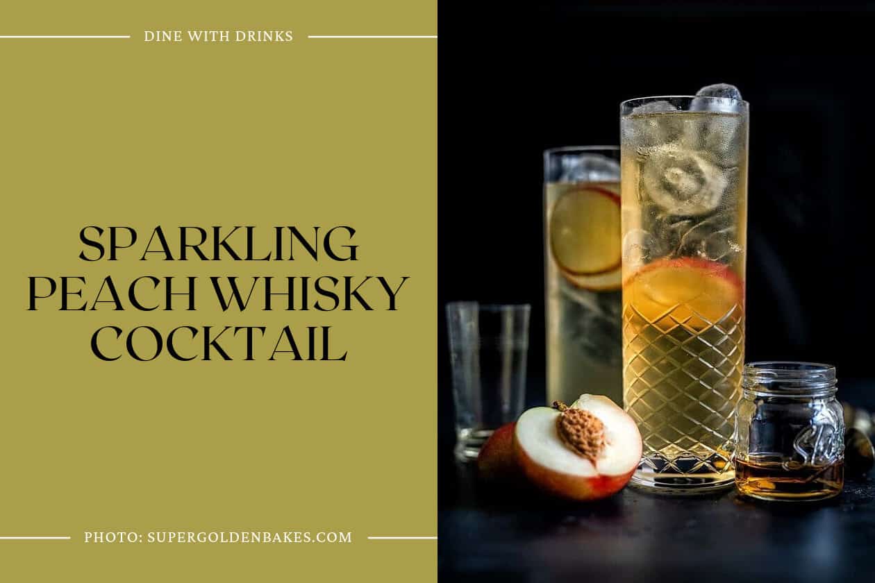 Sparkling Peach Whisky Cocktail
