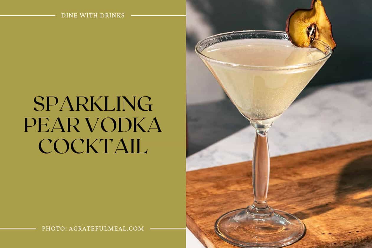 Sparkling Pear Vodka Cocktail