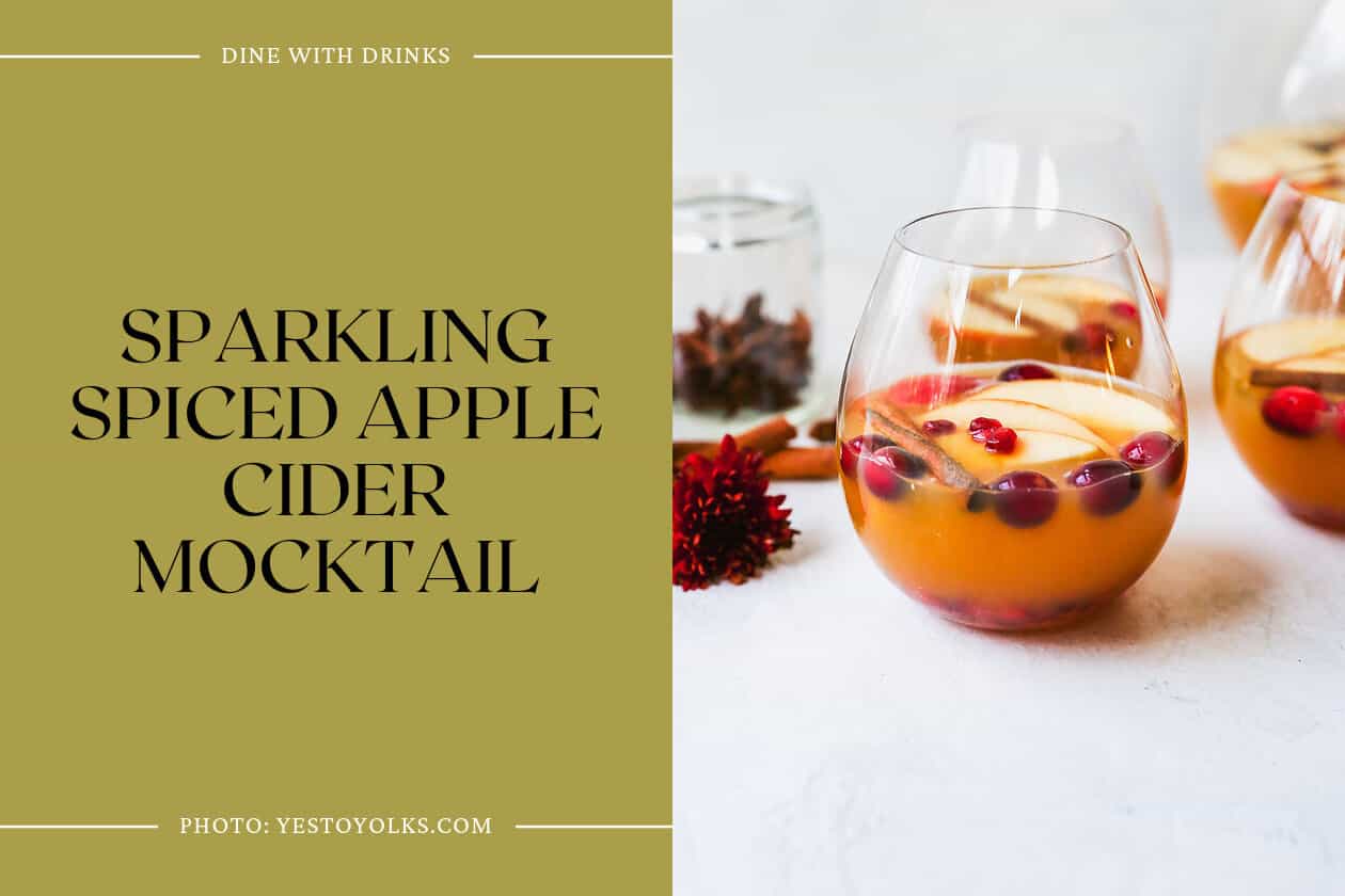 Sparkling Spiced Apple Cider Mocktail