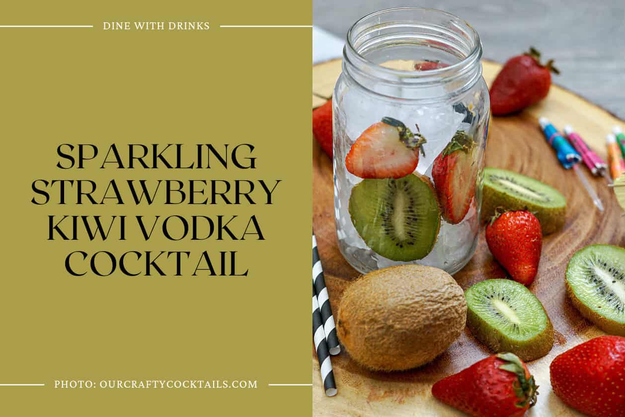 Sparkling Strawberry Kiwi Vodka Cocktail