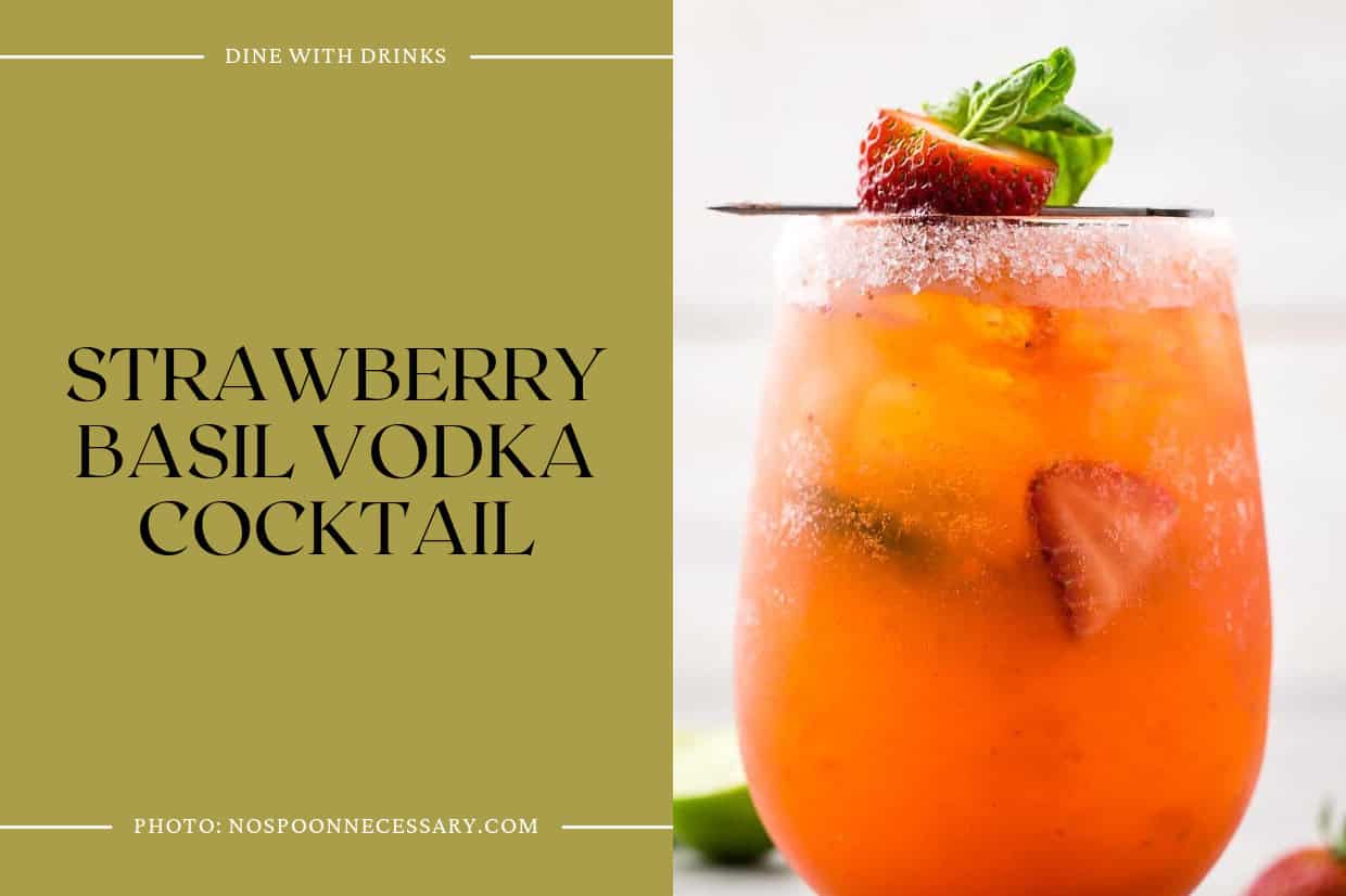 Strawberry Basil Vodka Cocktail