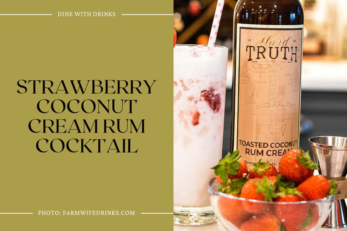 Strawberry Coconut Cream Rum Cocktail