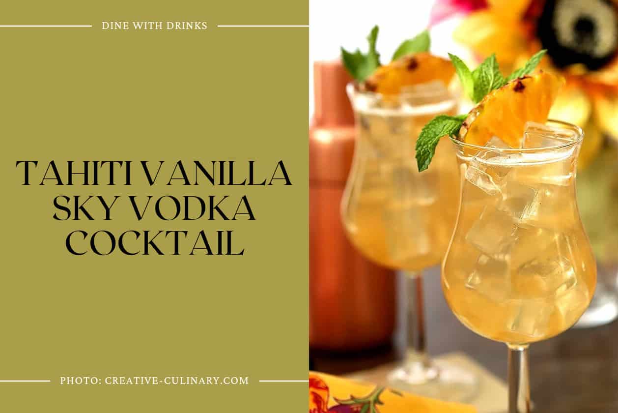 Tahiti Vanilla Sky Vodka Cocktail
