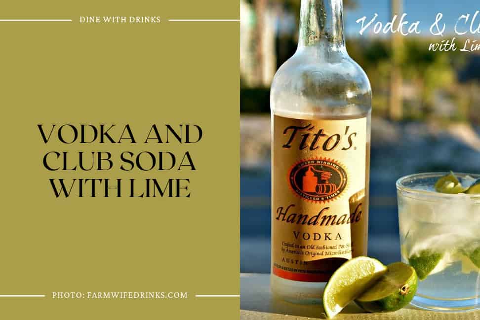 Vodka And Club Soda With Lime
