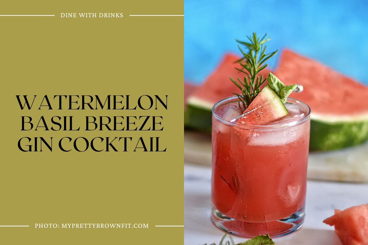 Watermelon Basil Breeze Gin Cocktail