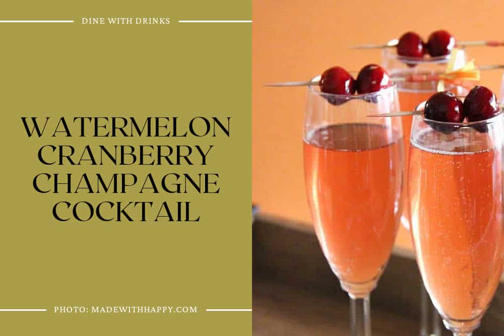 Watermelon Cranberry Champagne Cocktail