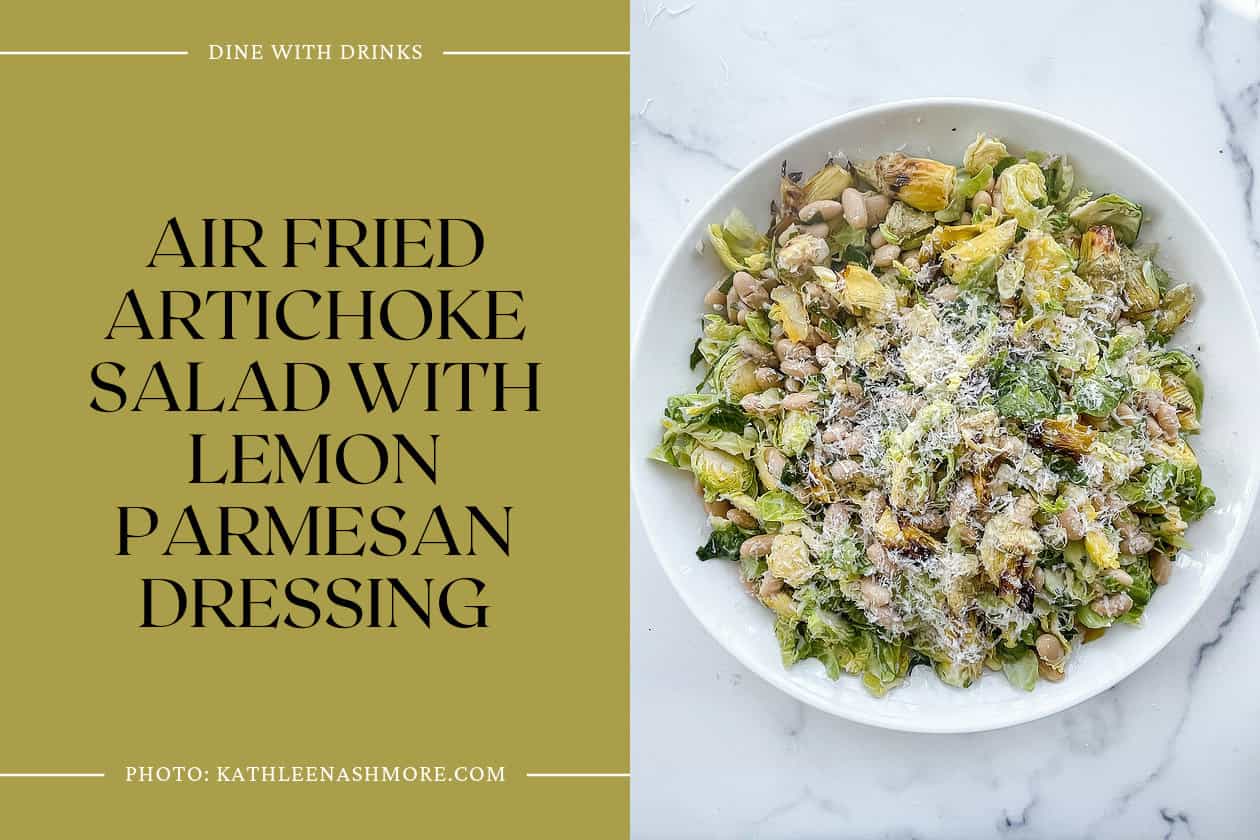 Air Fried Artichoke Salad With Lemon Parmesan Dressing