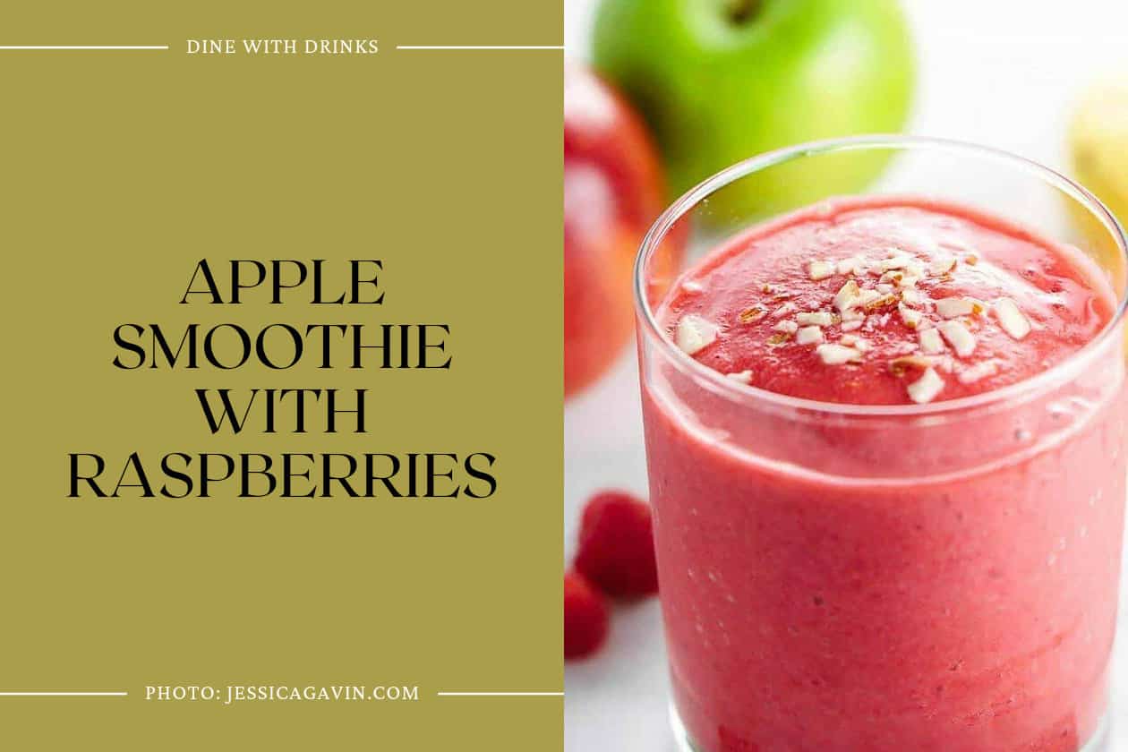 Apple Smoothie With Raspberries