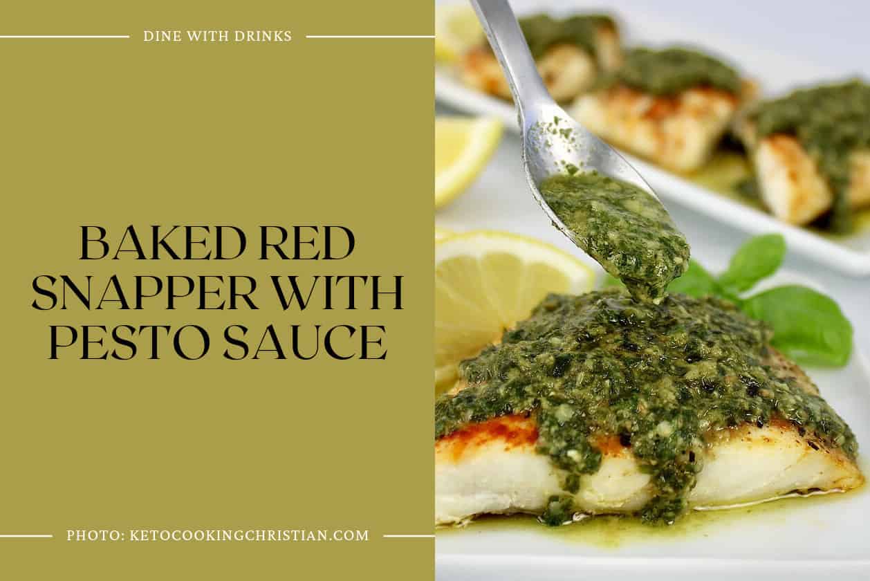Baked Red Snapper With Pesto Sauce