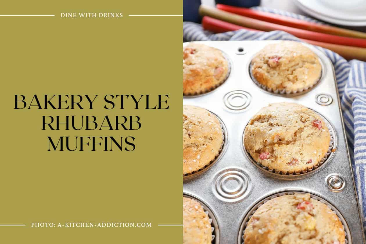 Bakery Style Rhubarb Muffins