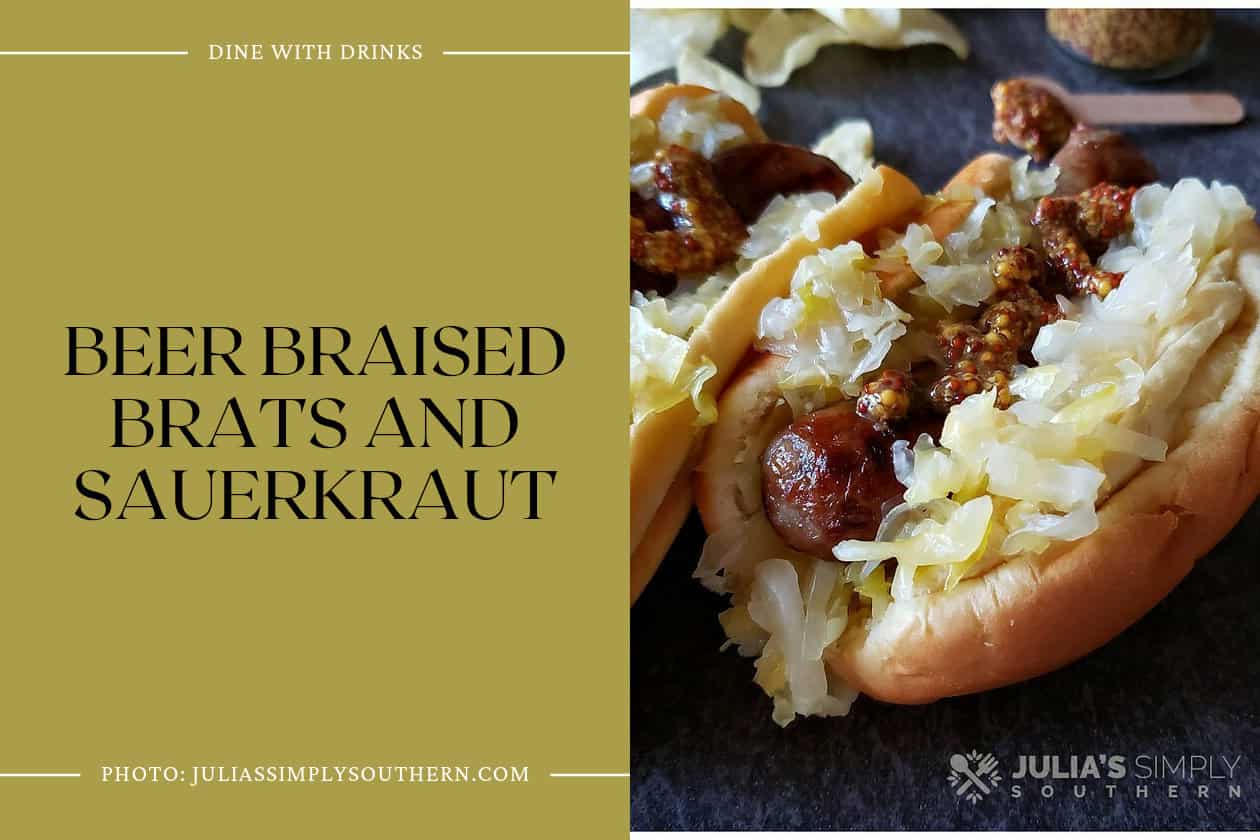 Beer Braised Brats And Sauerkraut