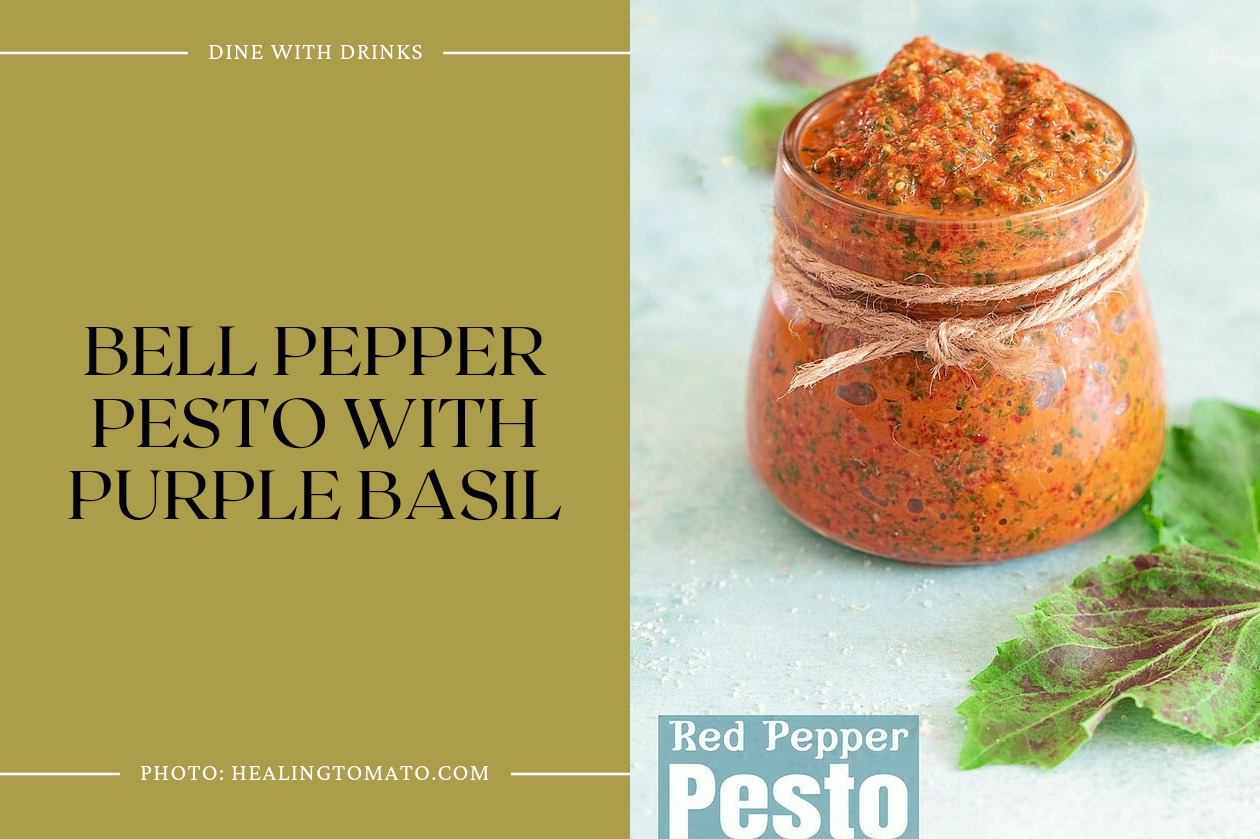 Bell Pepper Pesto With Purple Basil