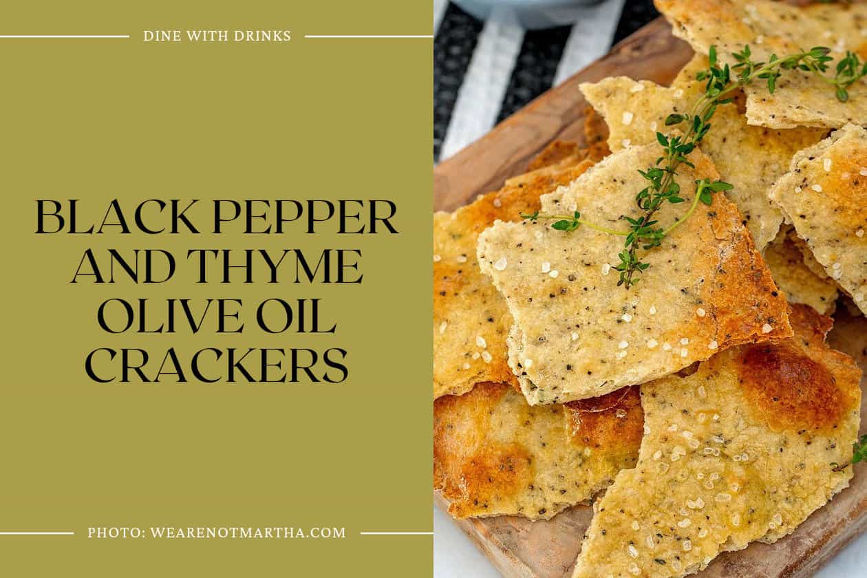Black Pepper And Thyme Olive Oil Crackers