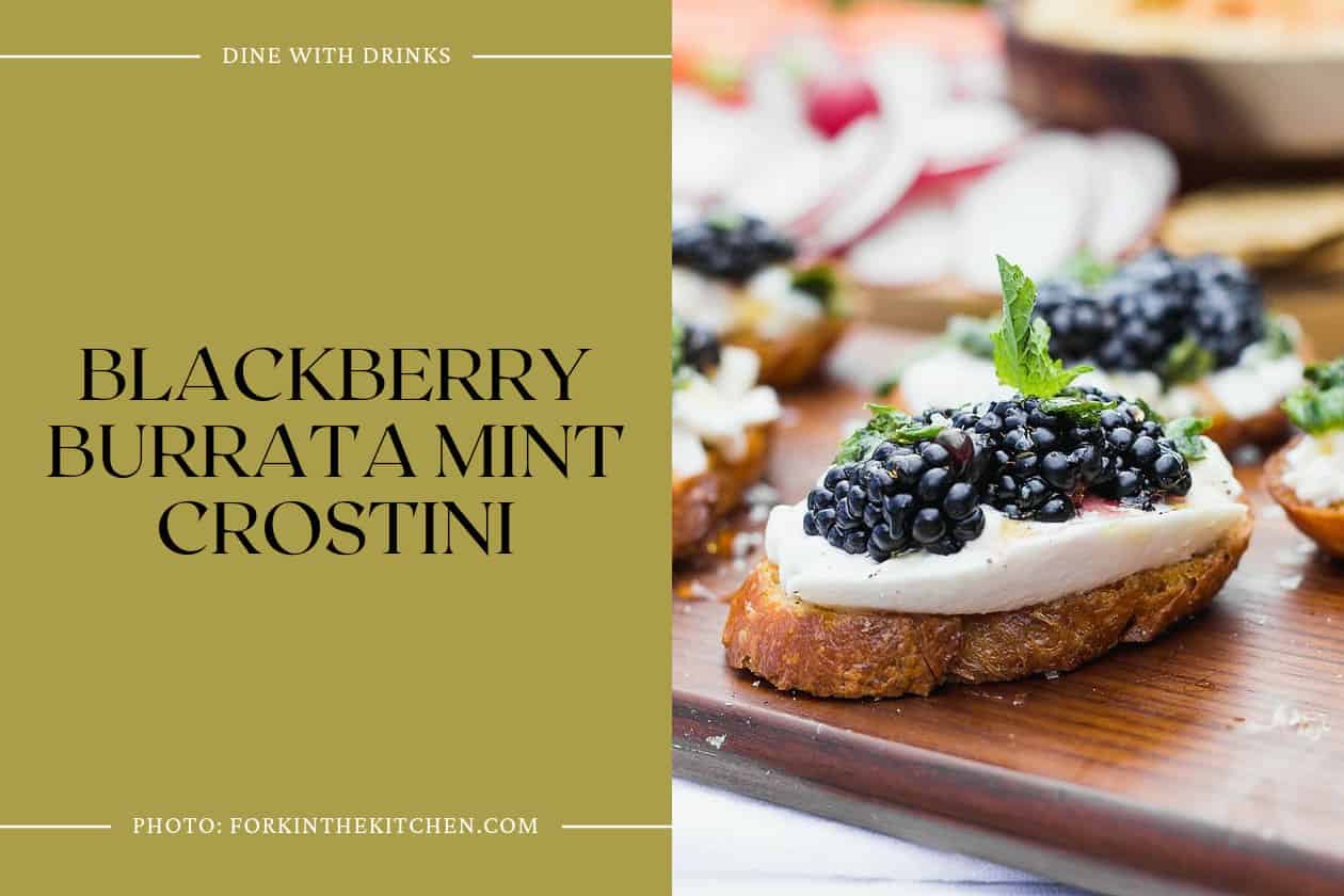 Blackberry Burrata Mint Crostini
