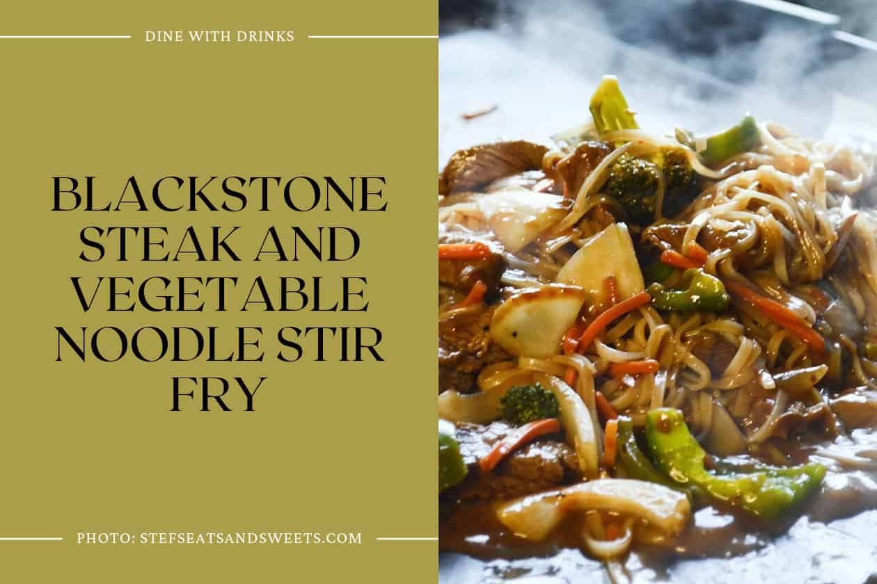 Blackstone Steak And Vegetable Noodle Stir Fry