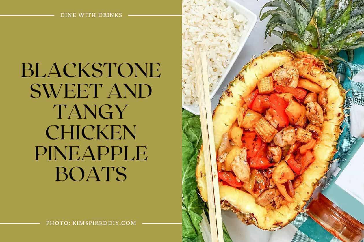 Blackstone Sweet And Tangy Chicken Pineapple Boats