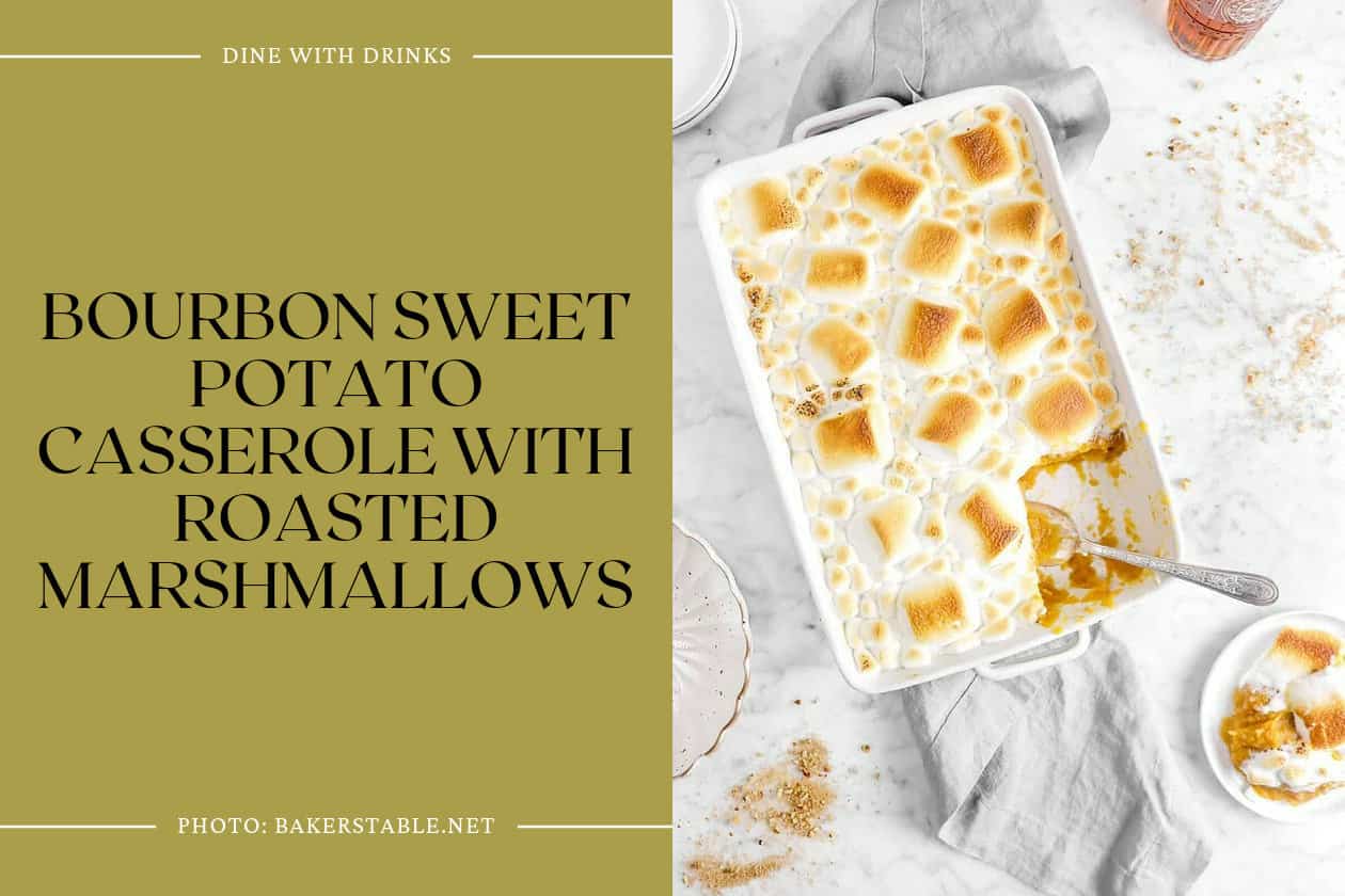 Bourbon Sweet Potato Casserole With Roasted Marshmallows