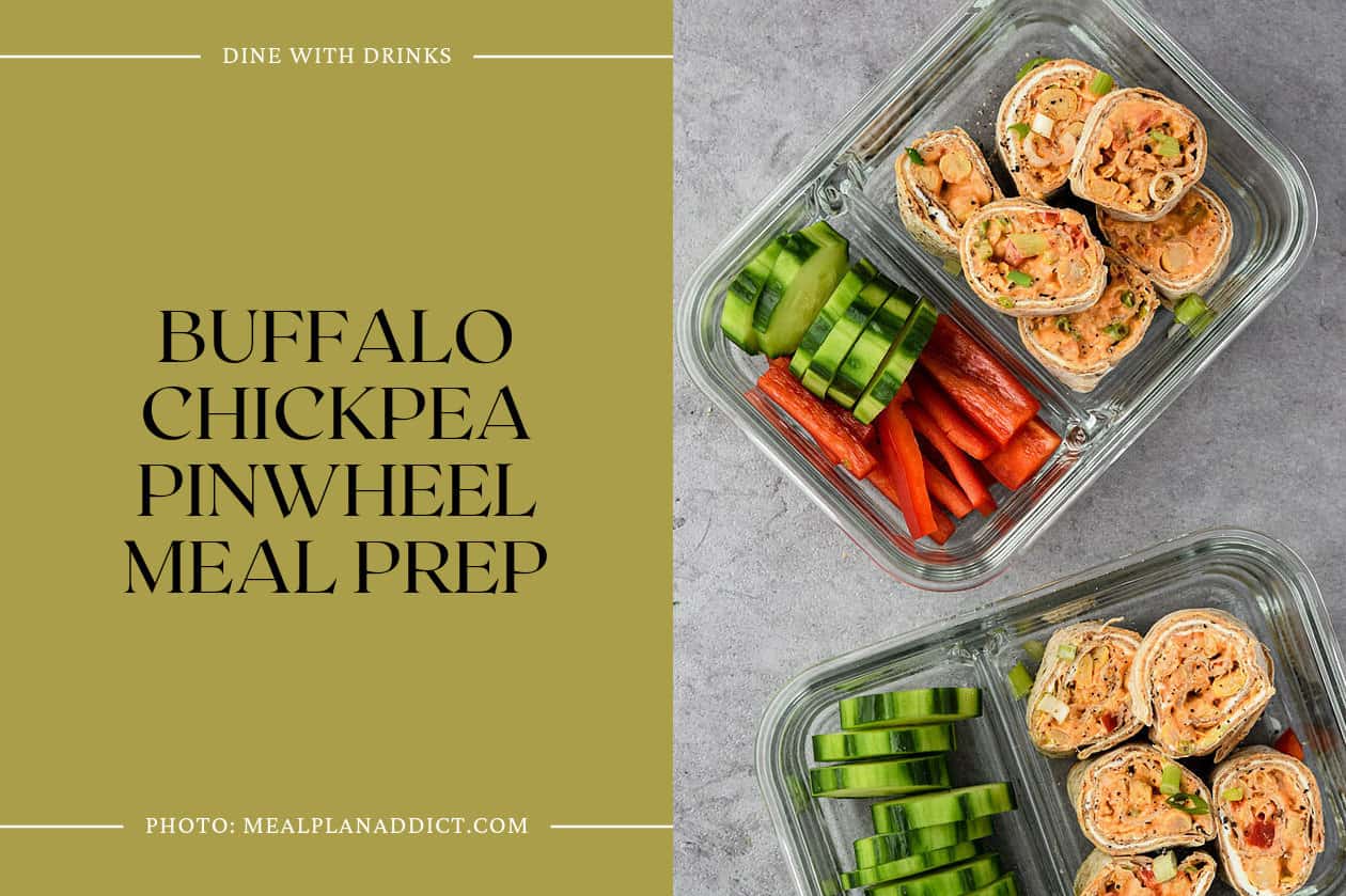 Buffalo Chickpea Pinwheel Meal Prep