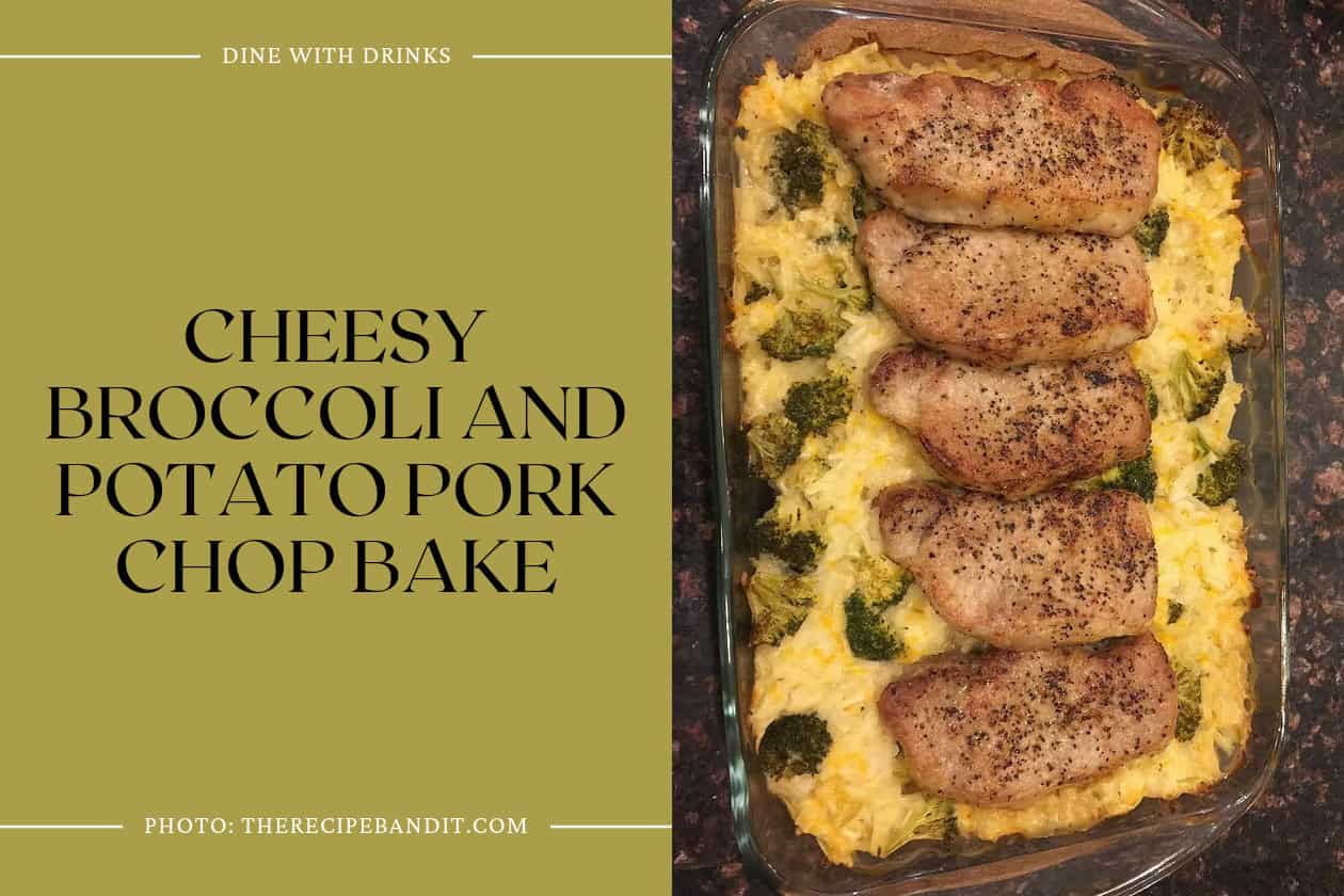 Cheesy Broccoli And Potato Pork Chop Bake