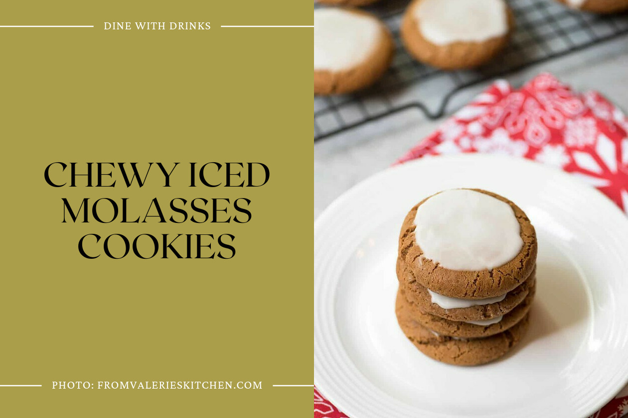 Chewy Iced Molasses Cookies