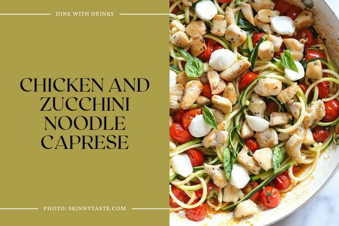 Chicken And Zucchini Noodle Caprese