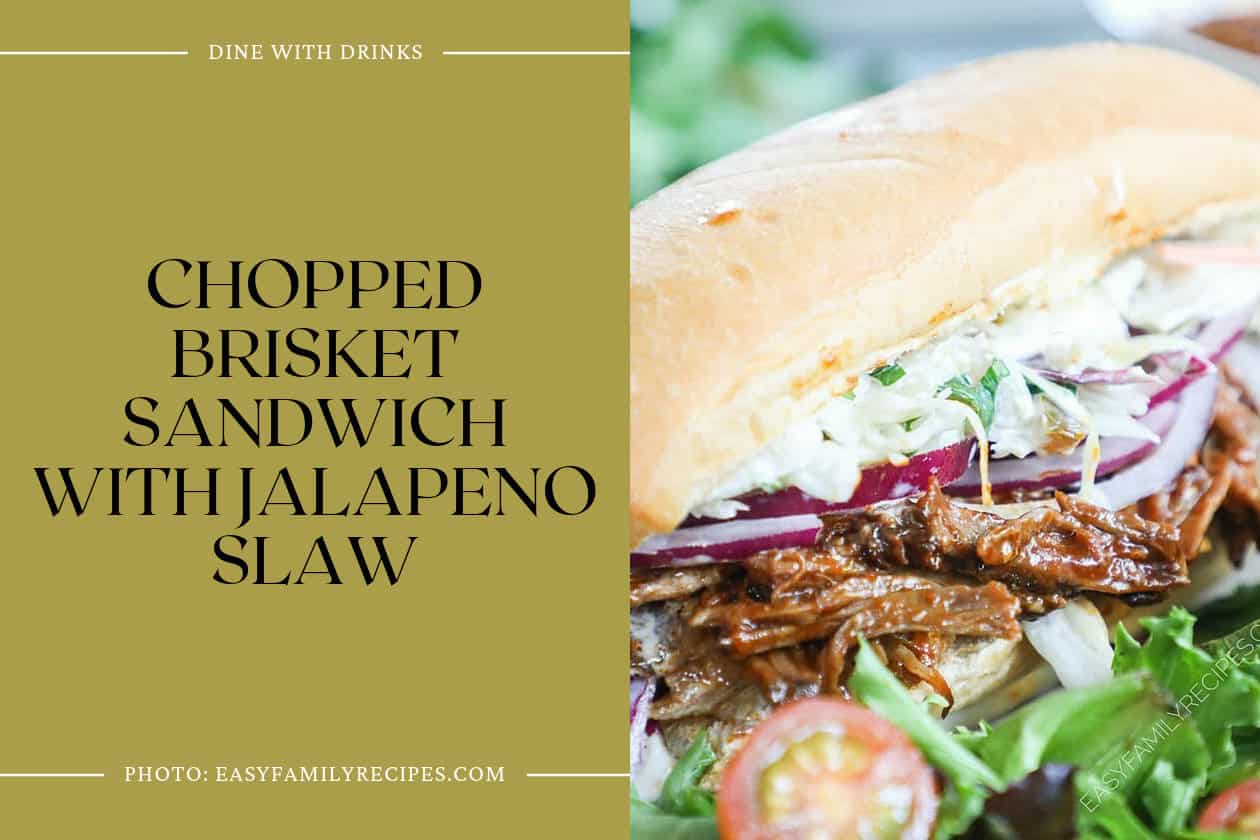 Chopped Brisket Sandwich With Jalapeno Slaw