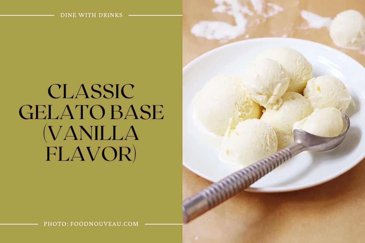 Classic Gelato Base (Vanilla Flavor)