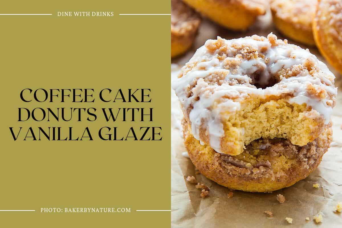 Coffee Cake Donuts With Vanilla Glaze