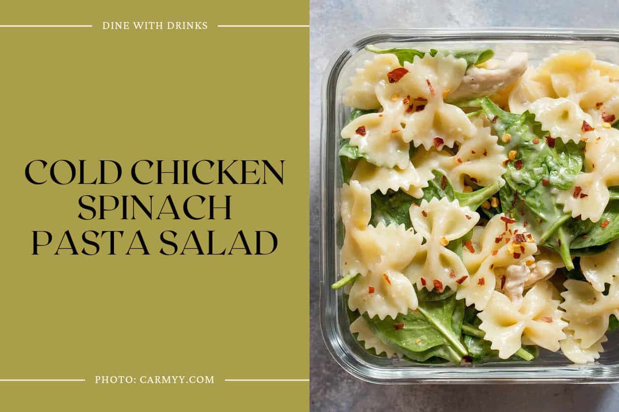 Cold Chicken Spinach Pasta Salad