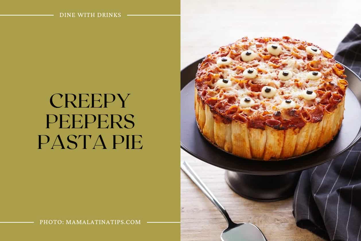 Creepy Peepers Pasta Pie