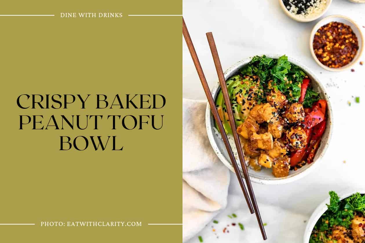 Crispy Baked Peanut Tofu Bowl