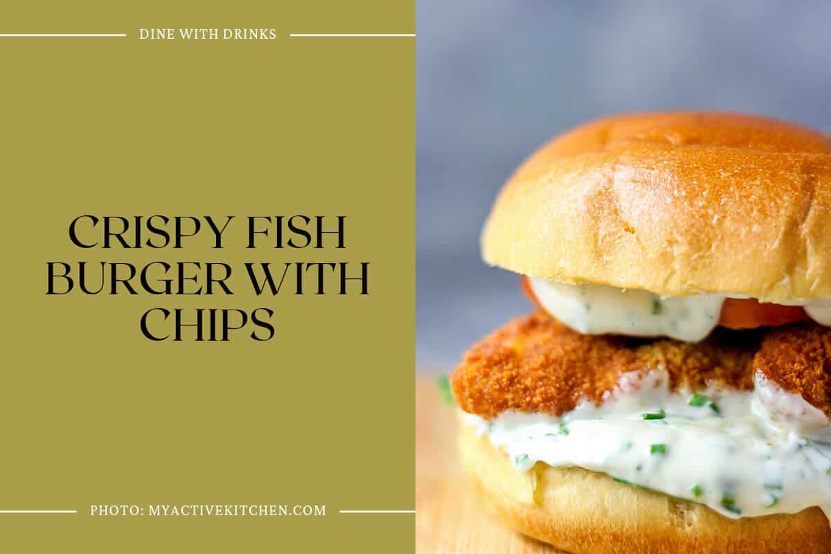 Crispy Fish Burger With Chips