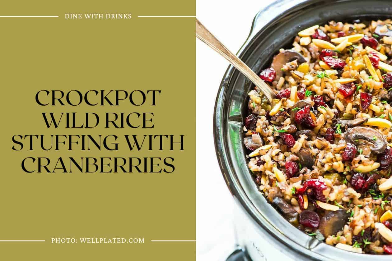 Crockpot Wild Rice Stuffing With Cranberries