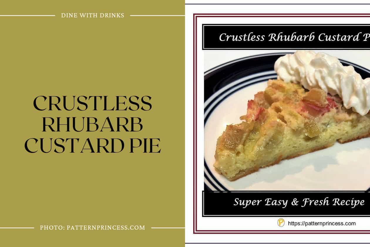 Crustless Rhubarb Custard Pie