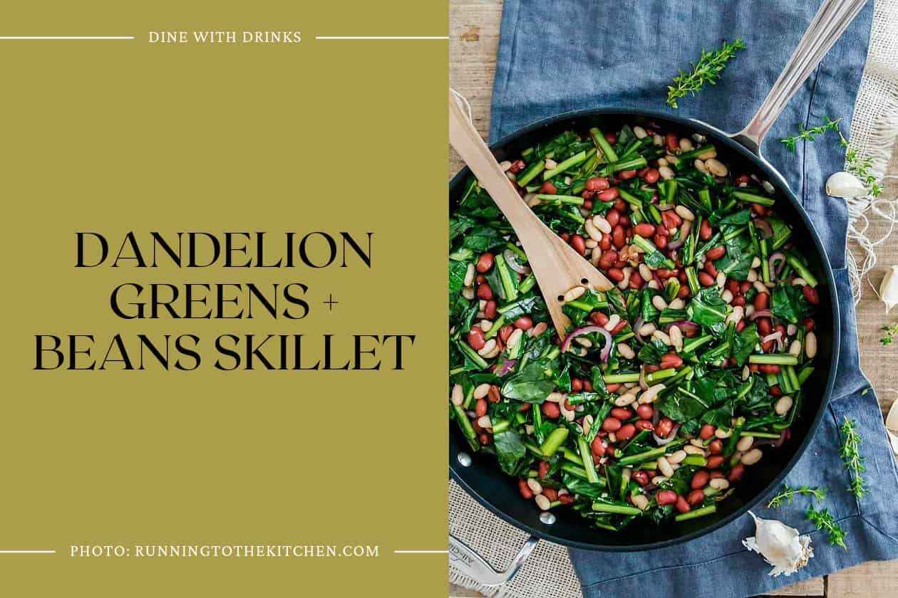 Dandelion Greens + Beans Skillet