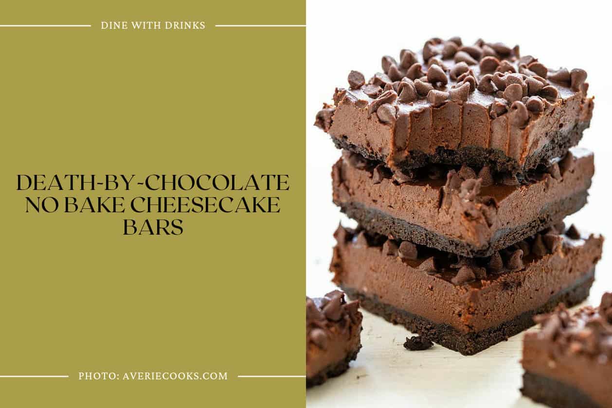 Death-By-Chocolate No Bake Cheesecake Bars