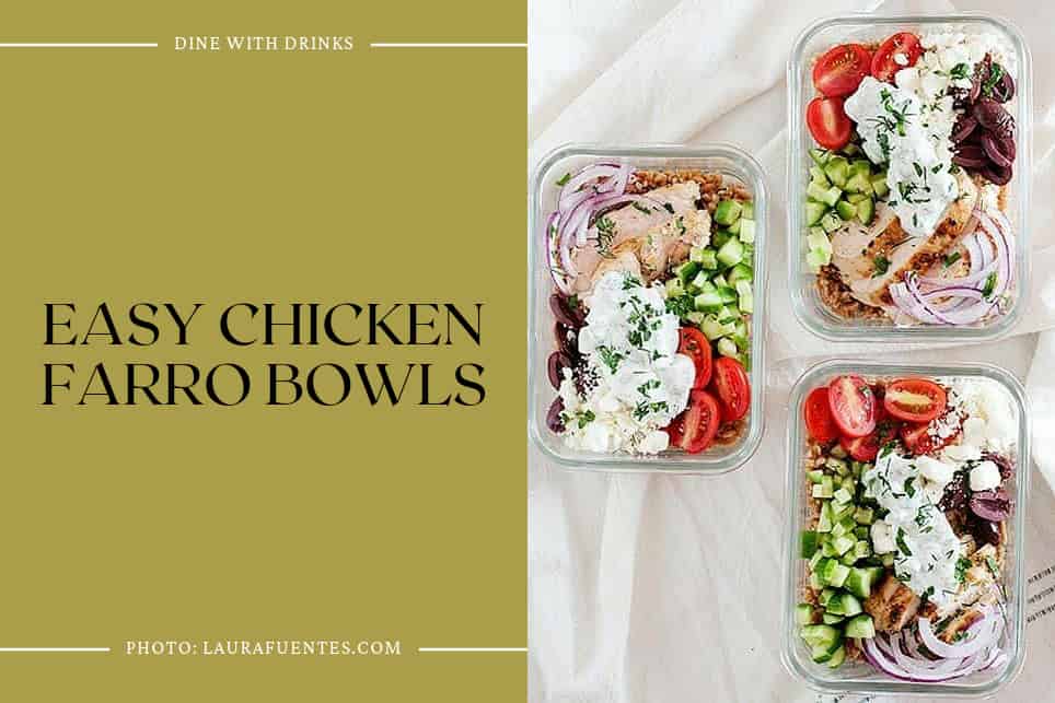 Easy Chicken Farro Bowls