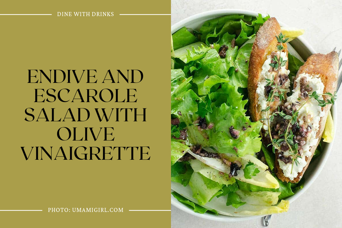 Endive And Escarole Salad With Olive Vinaigrette