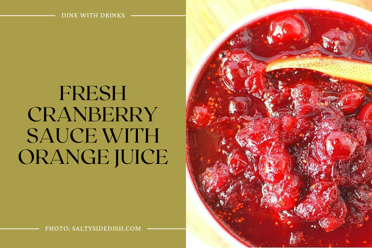 Fresh Cranberry Sauce With Orange Juice