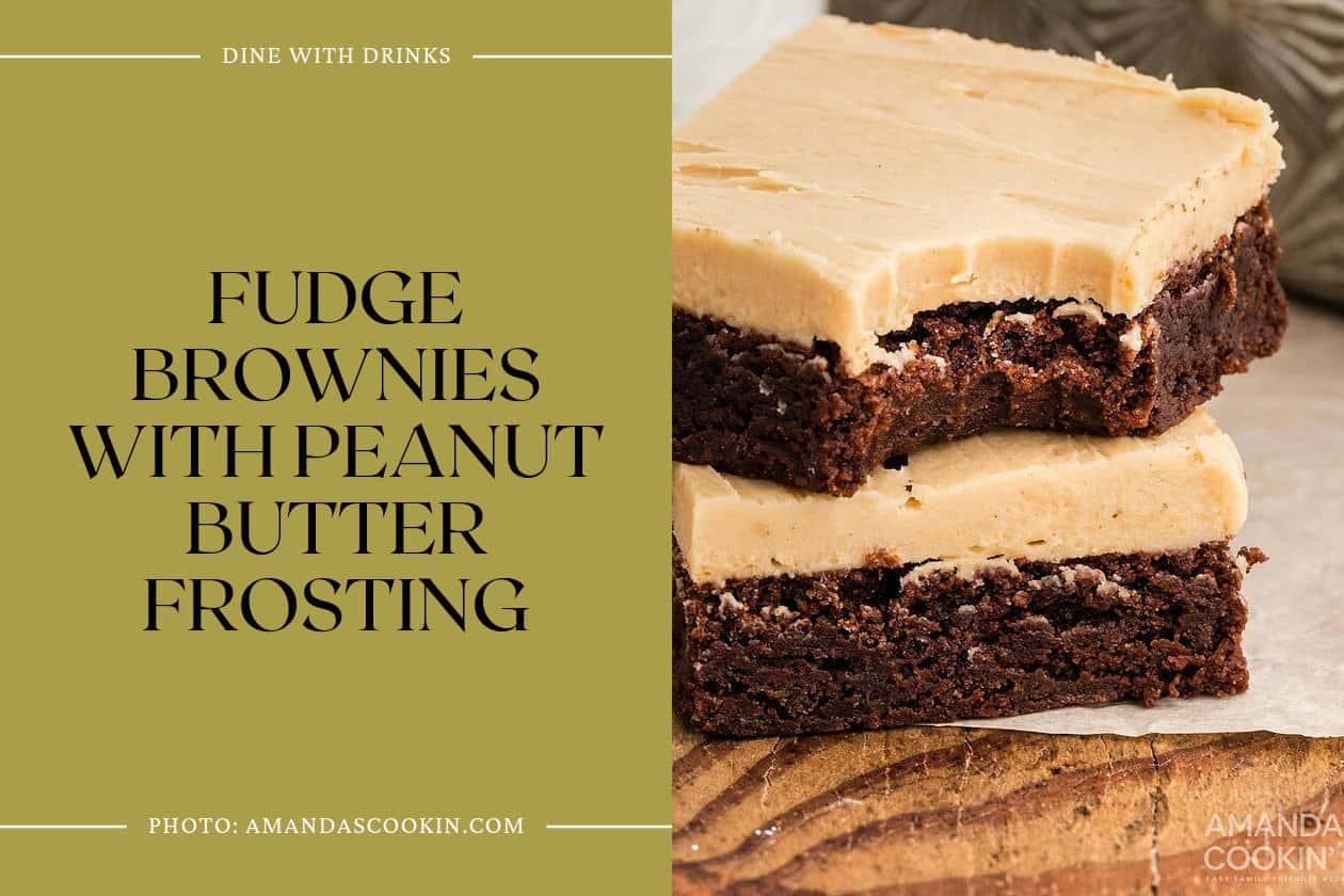 Fudge Brownies With Peanut Butter Frosting