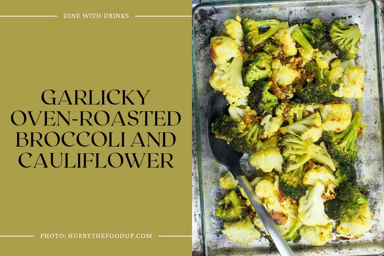 Garlicky Oven-Roasted Broccoli And Cauliflower