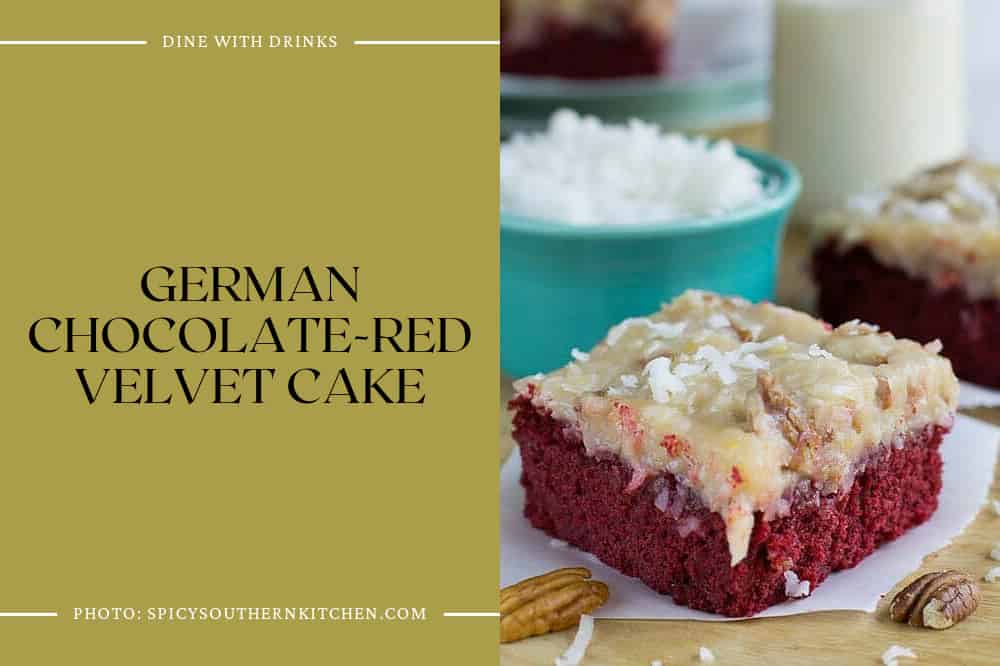German Chocolate-Red Velvet Cake