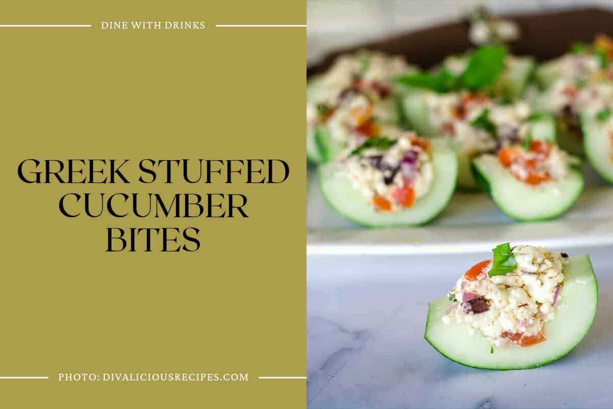 Greek Stuffed Cucumber Bites