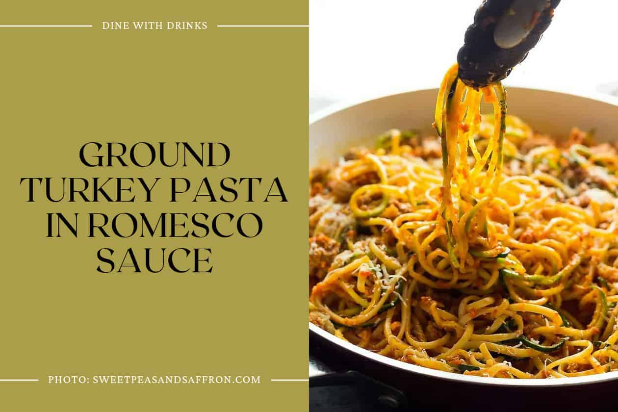 Ground Turkey Pasta In Romesco Sauce