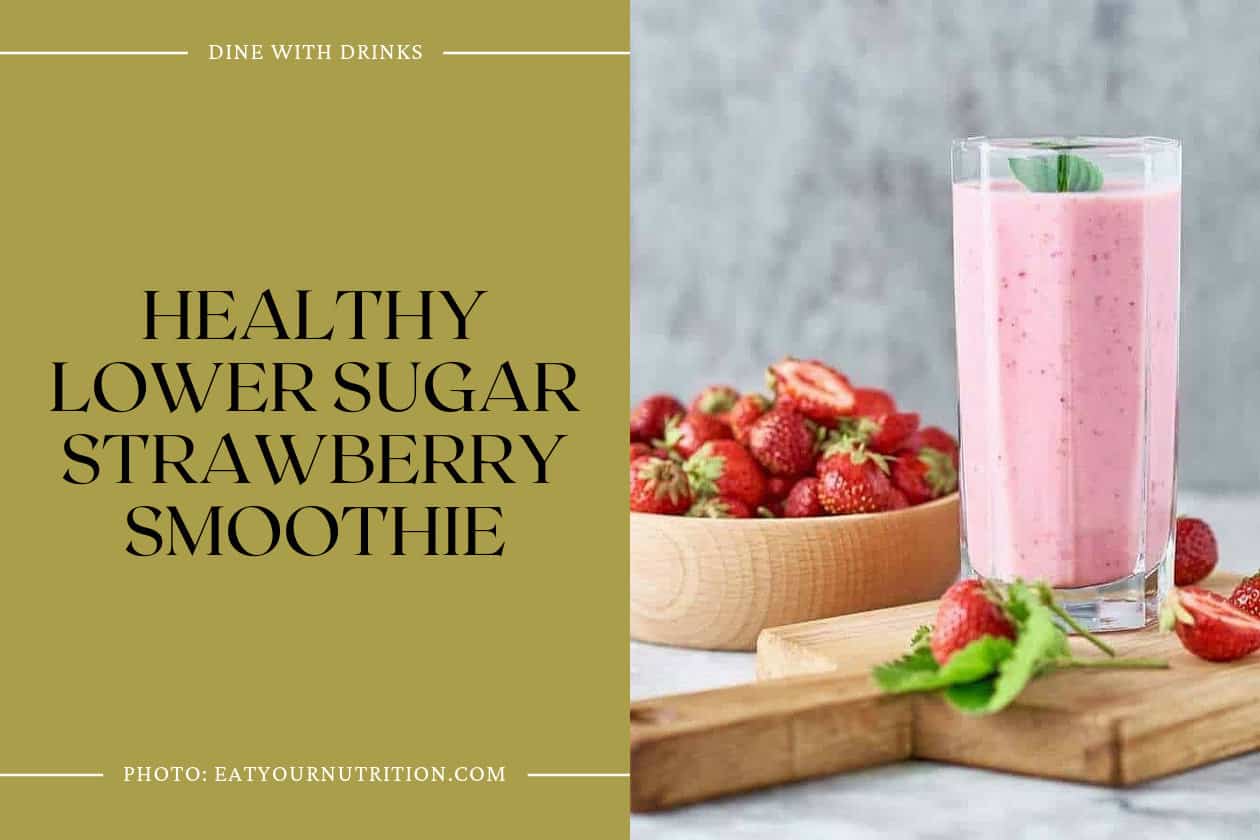 Healthy Lower Sugar Strawberry Smoothie