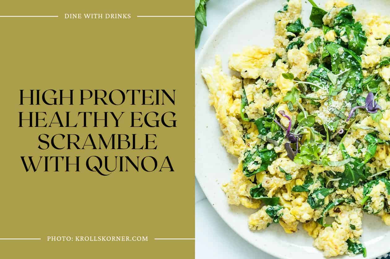 High Protein Healthy Egg Scramble With Quinoa