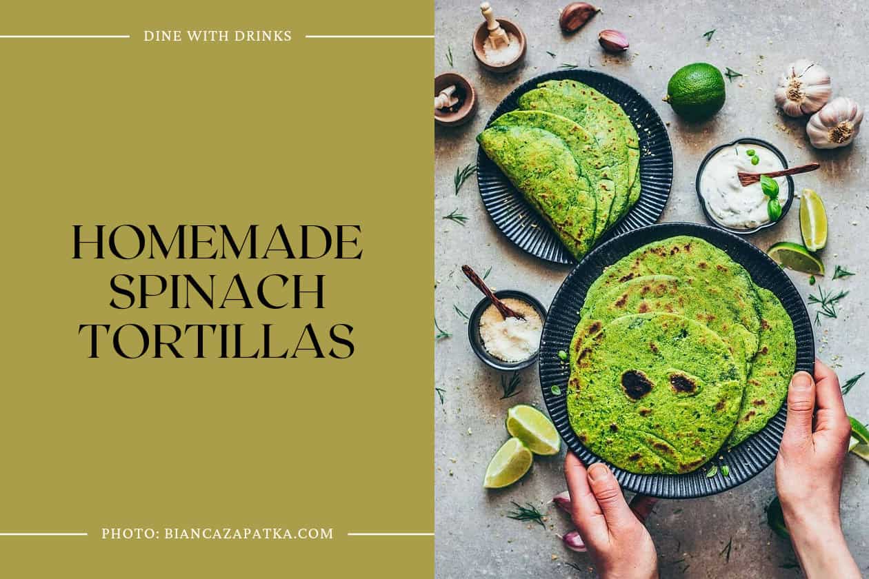 Homemade Spinach Tortillas