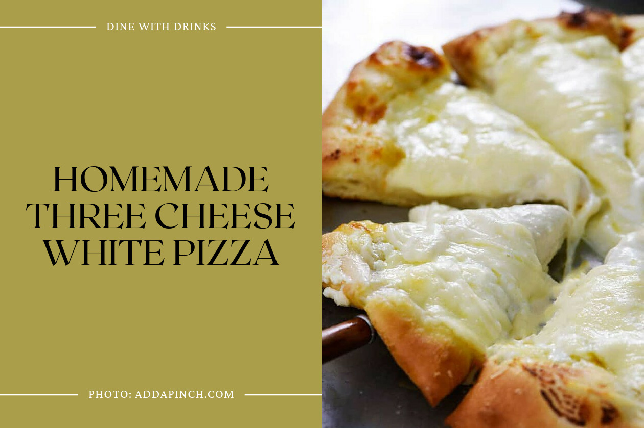 Homemade Three Cheese White Pizza